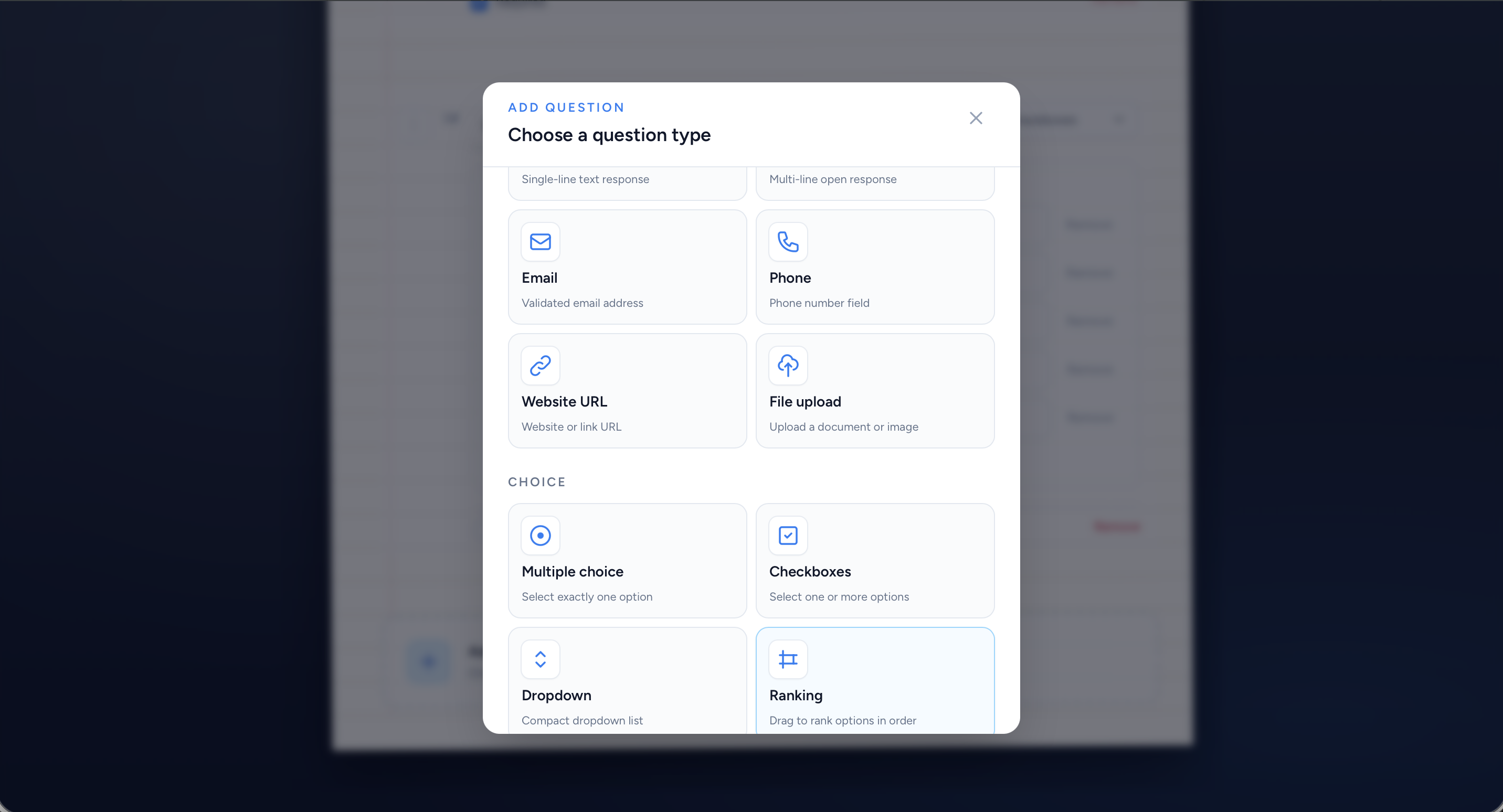 Question types